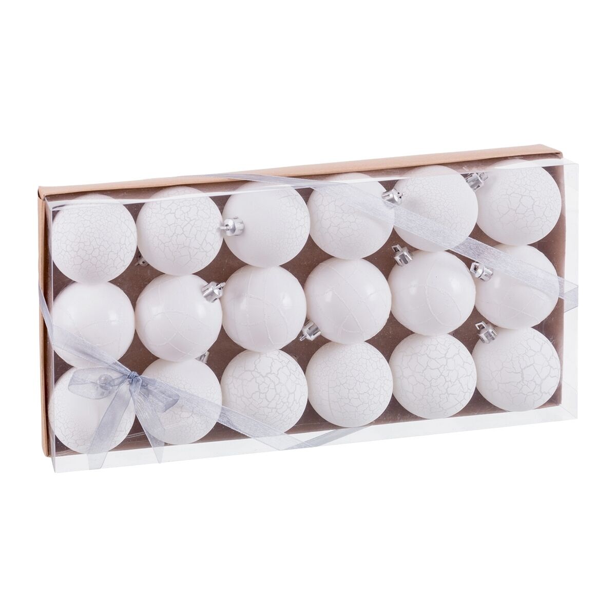 Bolas de Navidad Blanco Plástico Ø 5 cm (18 Unidades)